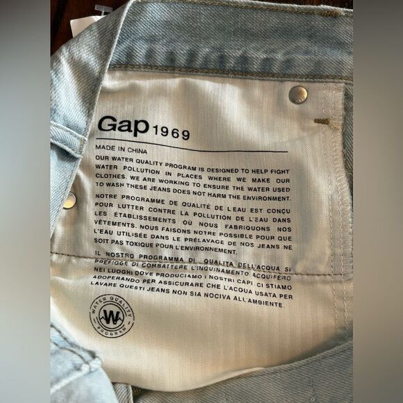 Gap 1969 Sexy‎ Boyfriend Denim Jean Shorts 27P bleached vintage blue 70s 60s NWT - Picture 9 of 15